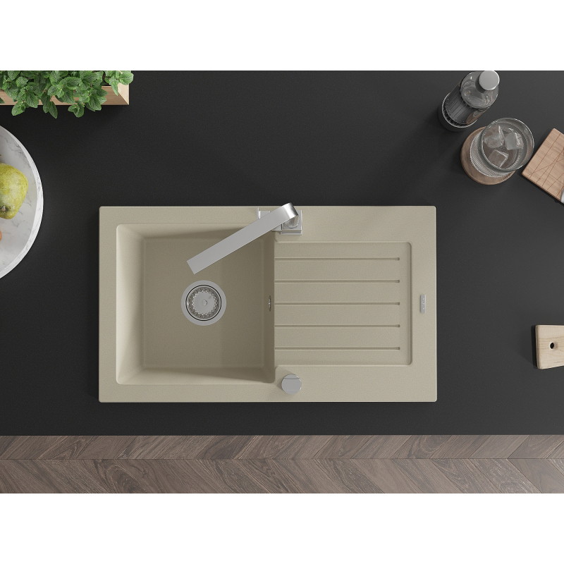 Mexen Pablo гранитна кухненска мивка с 1 корито с отцедник и кухненски