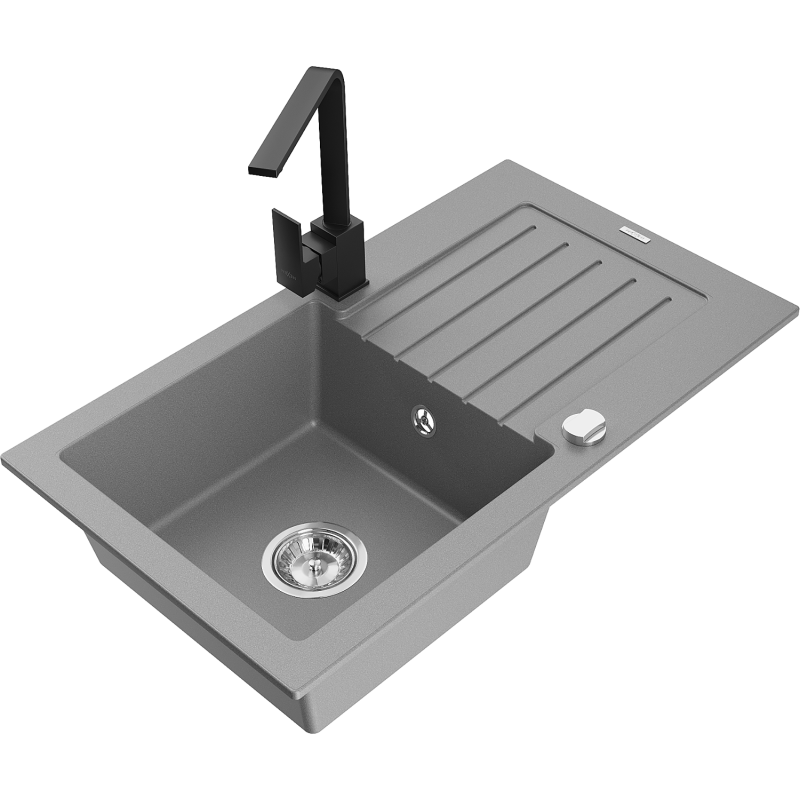 Mexen Pablo гранитна кухненска мивка с 1 корито с отцедник и кухненски