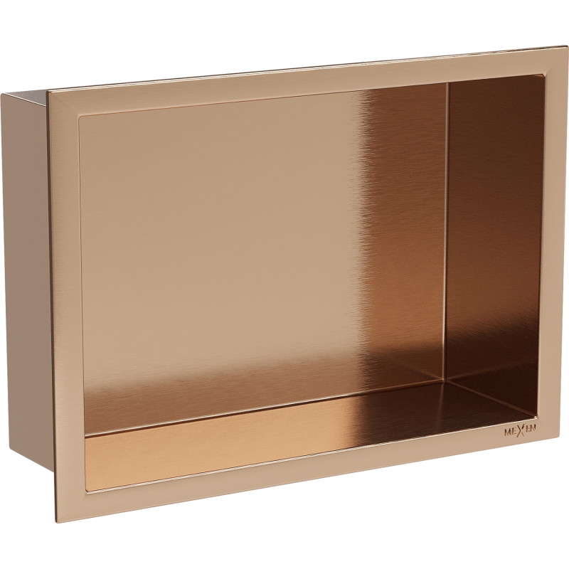 Mexen X-Wall-R вътрешен рафт с борд 30 x 20 см, четкана мед - 19C0302010