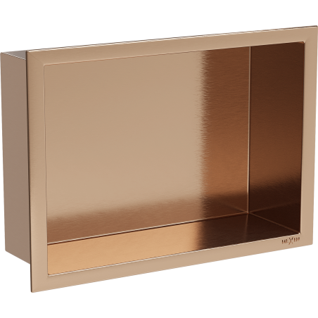 Mexen X-Wall-R вътрешен рафт с борд 30 x 20 см, четкана мед - 19C0302010