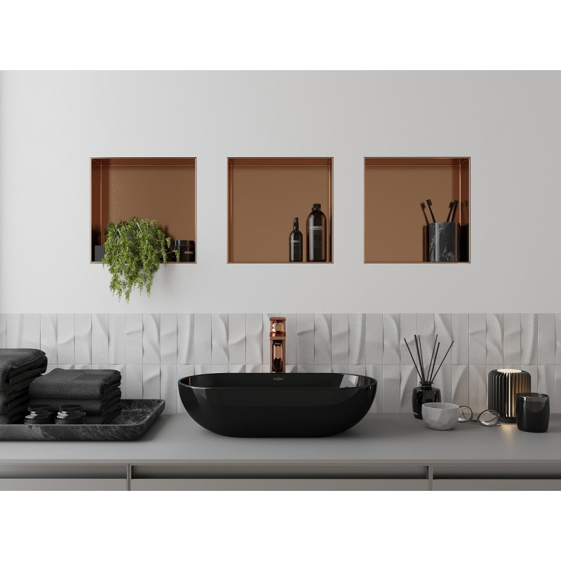 Mexen X-Wall-NR нишева рафт без фланец 30 x 30 см, мед с четка - 19C1303010