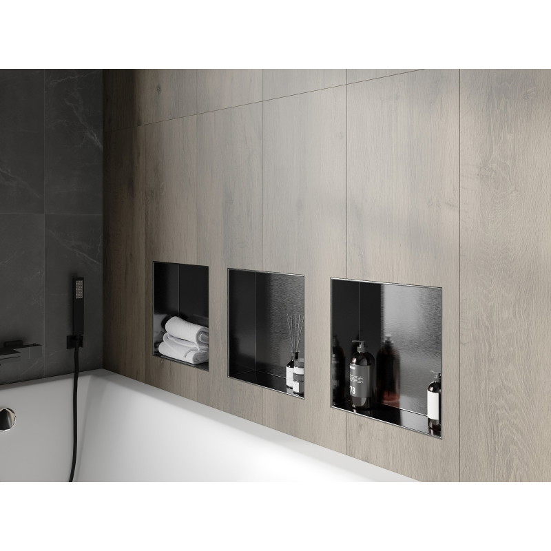 Mexen X-Wall-NR нишева поставка без кант 30 x 30 см, полиран в gun gray - 19E1303010