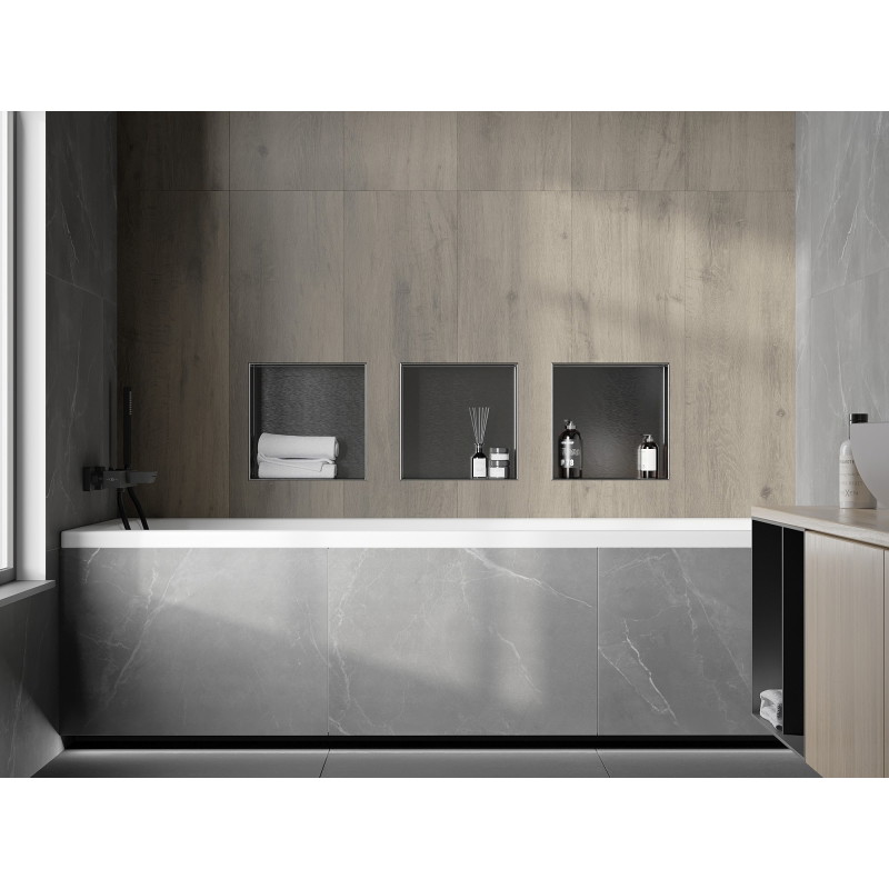 Mexen X-Wall-NR нишева поставка без кант 30 x 30 см, полиран в gun gray - 19E1303010
