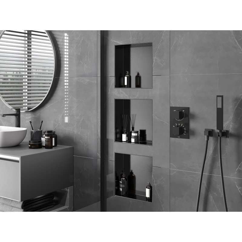 Mexen X-Wall-NR нишева поставка без кант 30 x 30 см, полиран в gun gray - 19E1303010
