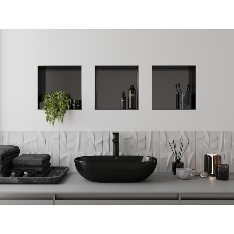 Mexen X-Wall-NR нишева поставка без кант 30 x 30 см, полиран в gun gray - 19E1303010