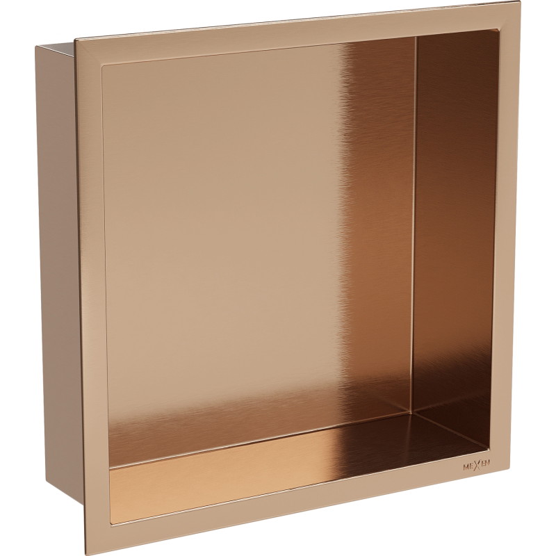 Mexen X-Wall-R ниша с рафт с яка 30 x 30 см, четкана мед - 19C0303010