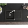 Mexen Pablo гранитна мивка с 1 камера с отцедник и кухненски смесител Rita,