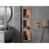 Mexen X-Wall-R ниша с рафт с яка 30 x 30 см, четкана мед - 19C0303010