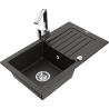 Mexen Pablo гранитна мивка с 1 камера с отцедник и кухненски смесител Rita,