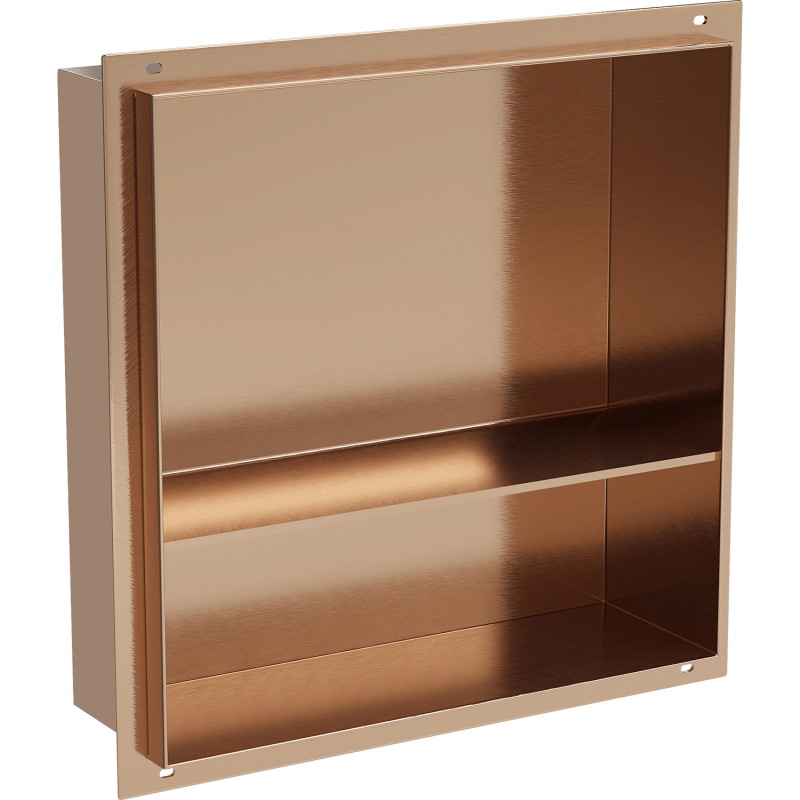 Mexen X-Wall-NR нишева полица без рамка с рафт 30 x 30 см, четкана мед - 19C1303010S