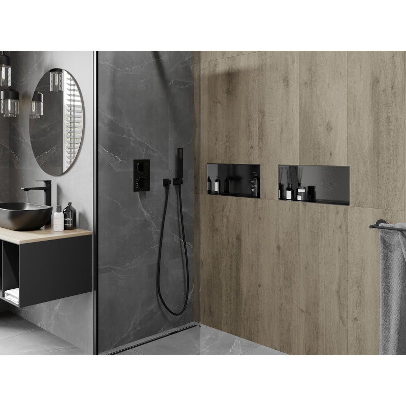 Mexen X-Wall-NR ниша без фланец 45 x 20 см, четка в цвят gun gray - 19E1452010