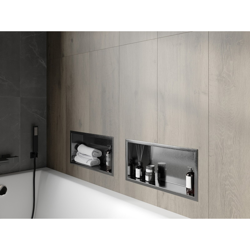 Mexen X-Wall-R рафт за ниша с ширина 45 x 20 см, четка стомана в цвят на пистолет