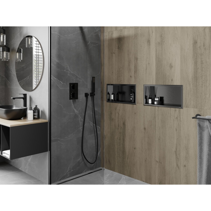 Mexen X-Wall-R рафт за ниша с ширина 45 x 20 см, четка стомана в цвят на пистолет