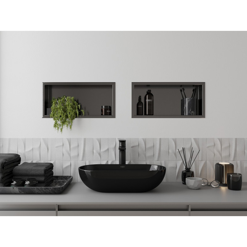 Mexen X-Wall-R рафт за ниша с ширина 45 x 20 см, четка стомана в цвят на пистолет