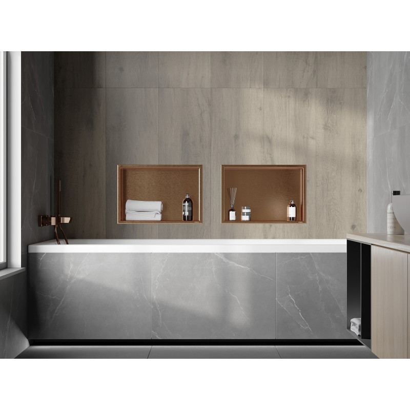 Mexen X-Wall-R ниша рафт с фланец 45 x 30 см, четкана мед - 19C0453010