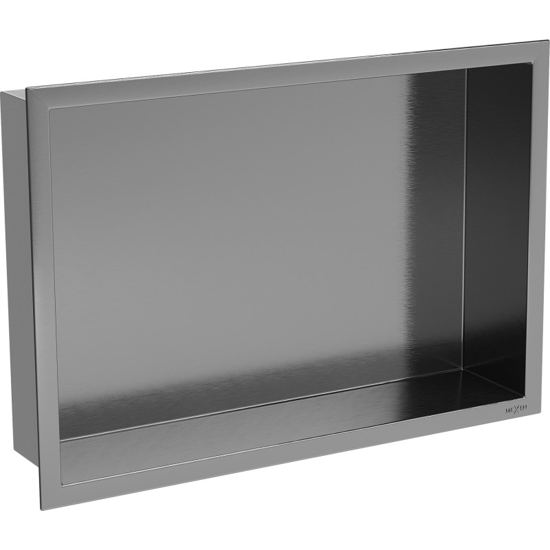 Mexen X-Wall-R нишова полица с фланец 45 x 30 см, четкано сиво-гън метал - 19E0453010