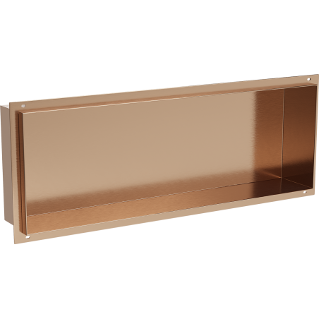 Mexen X-Wall-NR вградена лавица без фланец 60 x 20 см, четкана мед - 19C1602010
