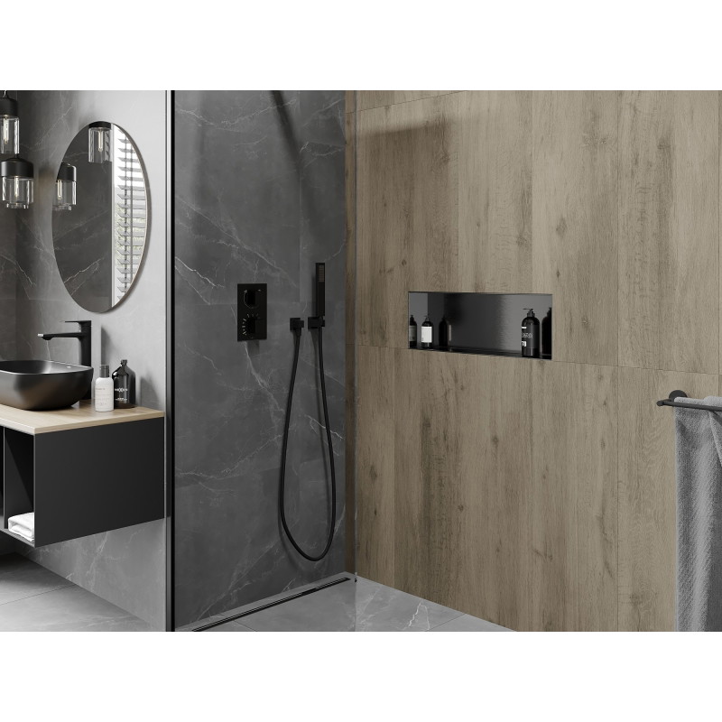 Mexen X-Wall-NR нишева полица без фланец 60 x 20 см, четкаво сиво - 19E1602010