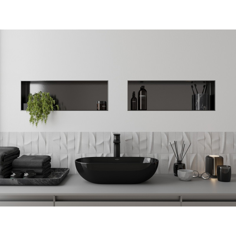 Mexen X-Wall-NR нишева полица без фланец 60 x 20 см, четкаво сиво - 19E1602010