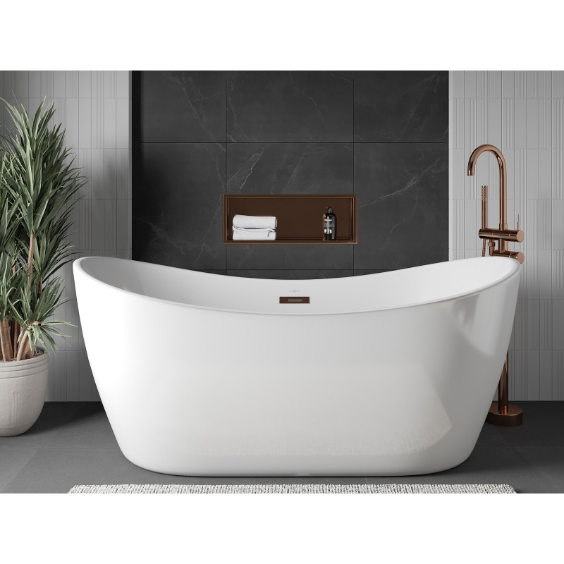 Mexen X-Wall-R нишева полица с фланец 60 x 20 см, четкана мед - 19C0602010