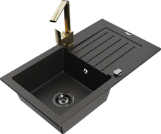 Mexen Pablo гранитна кухненска мивка 1-коморова с отцедник и кухненски
