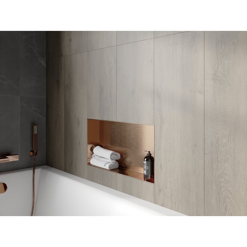 Mexen X-Wall-NR нишева лавица без фланец 60 x 30 см, матирана мед - 19C1603010