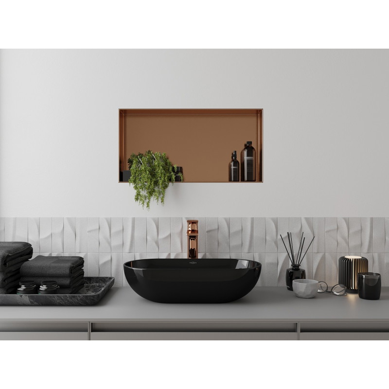 Mexen X-Wall-NR нишева лавица без фланец 60 x 30 см, матирана мед - 19C1603010