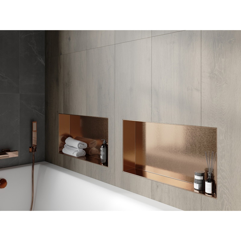 Mexen X-Wall-NR нишева лавица без фланец 60 x 30 см, матирана мед - 19C1603010