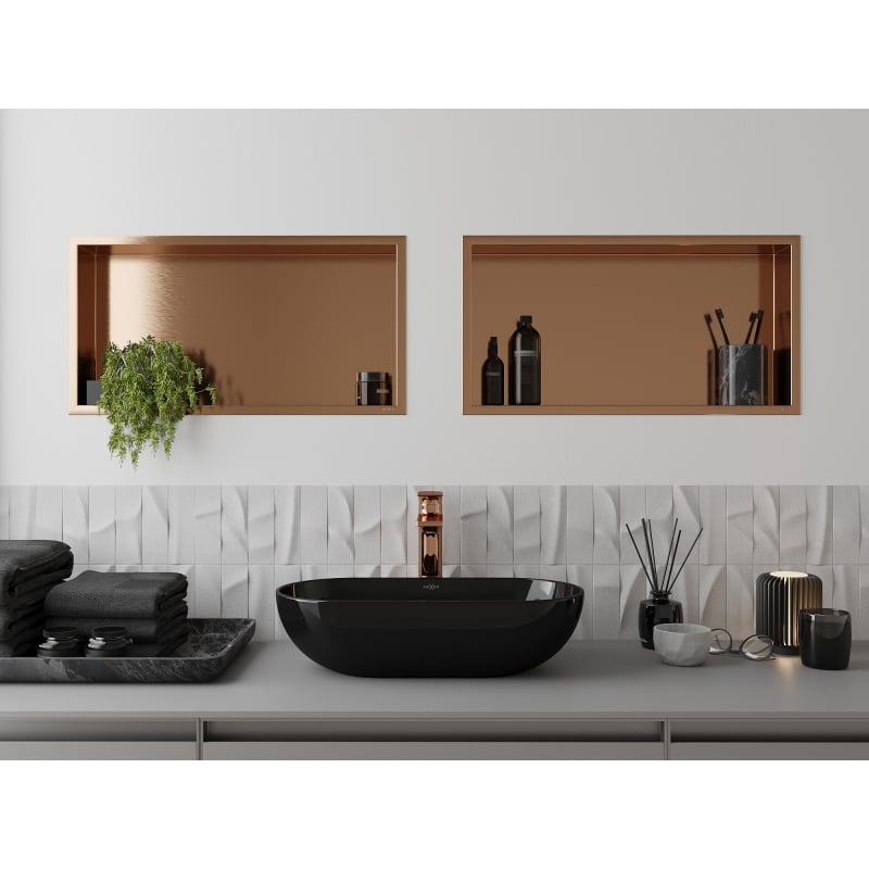 Mexen X-Wall-R рафт ниша с фланец 60 x 30 см, матирана мед - 19C0603010