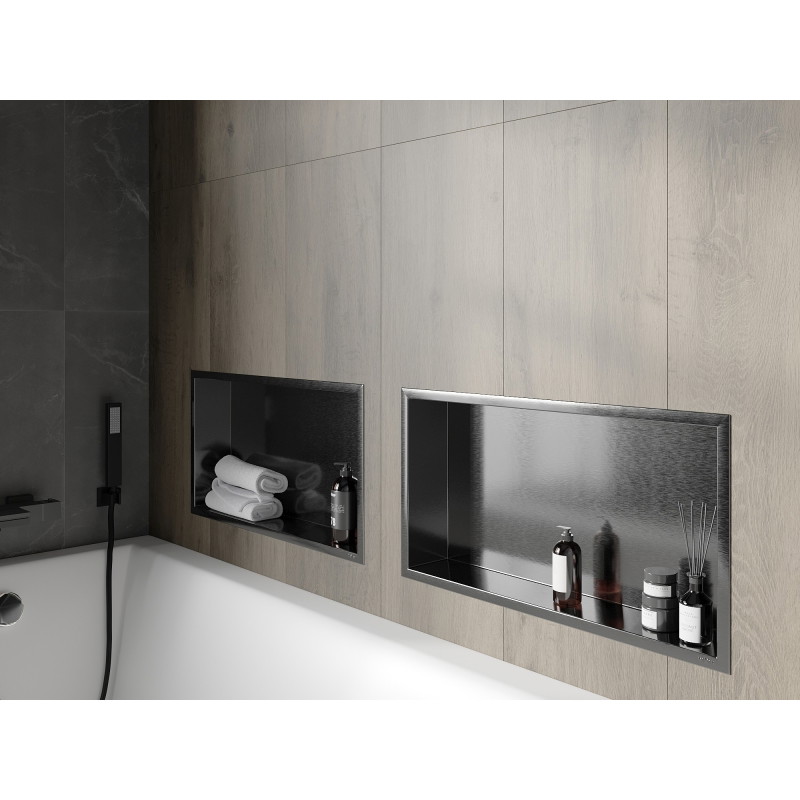 Mexen X-Wall-R вградена полица с яка 60 x 30 см, четка в цвят gun gray - 19E0603010