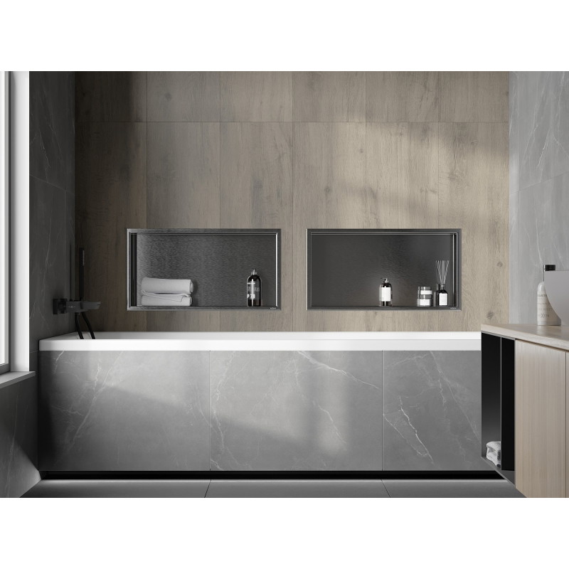Mexen X-Wall-R вградена полица с яка 60 x 30 см, четка в цвят gun gray - 19E0603010