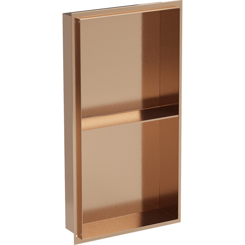 Mexen X-Wall-NR вграденият рафт без фланец с рафт 60 x 30 см, четкана мед - 19C1603010S
