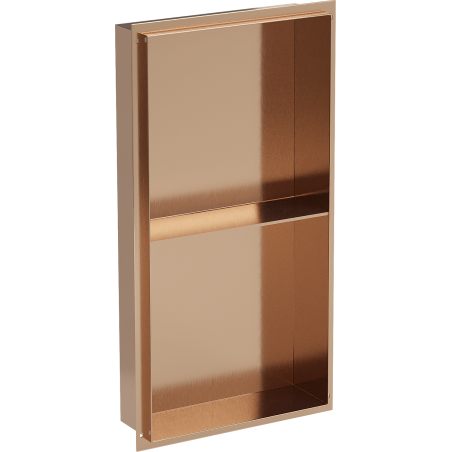 Mexen X-Wall-NR вграденият рафт без фланец с рафт 60 x 30 см, четкана мед - 19C1603010S