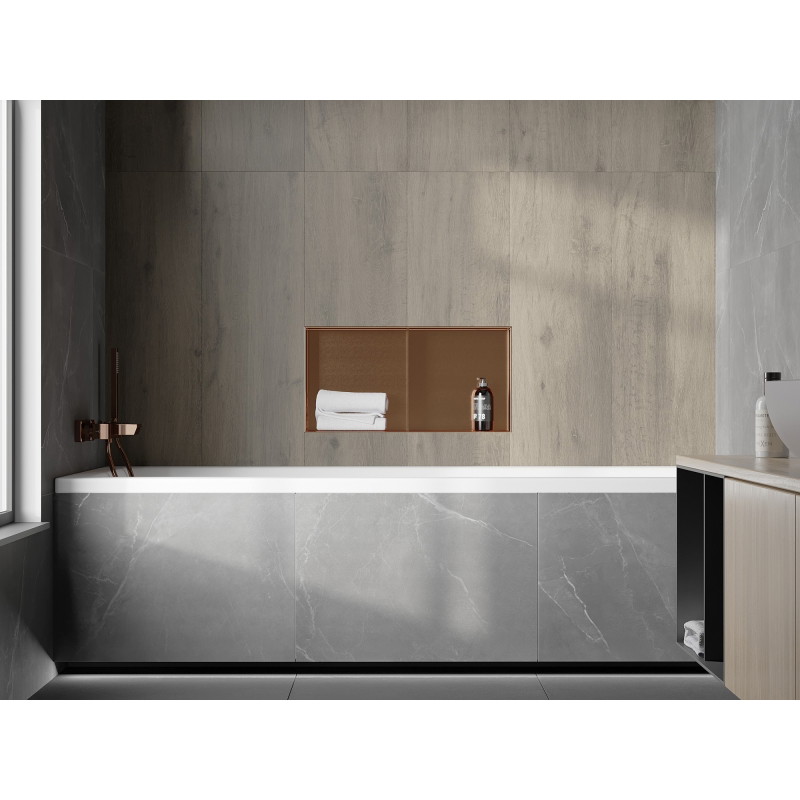 Mexen X-Wall-NR вграденият рафт без фланец с рафт 60 x 30 см, четкана мед - 19C1603010S