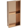 Mexen X-Wall-R нишева полица с борд и рафт 60 x 30 см, четкана мед - 19C0603010S