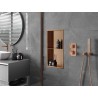 Mexen X-Wall-R нишева полица с борд и рафт 60 x 30 см, четкана мед - 19C0603010S