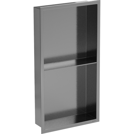 Mexen X-Wall-R вградена рафт с фланец и рафт 60 x 30 см, четкава сива стомана