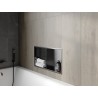 Mexen X-Wall-R вградена рафт с фланец и рафт 60 x 30 см, четкава сива стомана