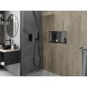 Mexen X-Wall-R вградена рафт с фланец и рафт 60 x 30 см, четкава сива стомана