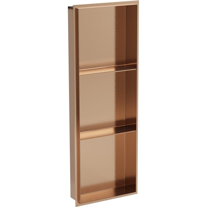 Mexen X-Wall-NR вдлъбната етажерка без фланец с рафт 90 x 30 см, четкана мед