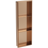 Mexen X-Wall-NR вдлъбната етажерка без фланец с рафт 90 x 30 см, четкана мед