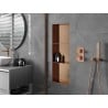 Mexen X-Wall-NR вдлъбната етажерка без фланец с рафт 90 x 30 см, четкана мед