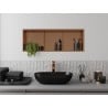 Mexen X-Wall-NR вдлъбната етажерка без фланец с рафт 90 x 30 см, четкана мед