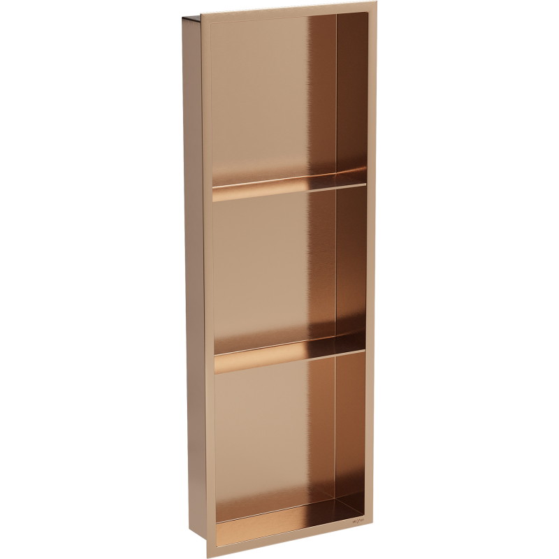 Mexen X-Wall-R нишева лавица с яка и рафт 90 x 30 см, матирана мед - 19C0903010S