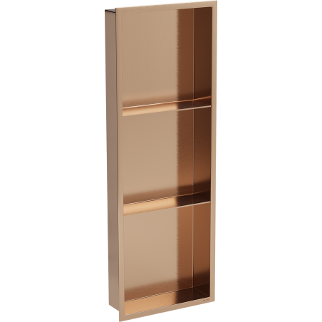 Mexen X-Wall-R нишева лавица с яка и рафт 90 x 30 см, матирана мед - 19C0903010S