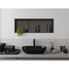 Mexen X-Wall-R вградена полица с яка и рафт 90 x 30 см, четкано графитено сиво