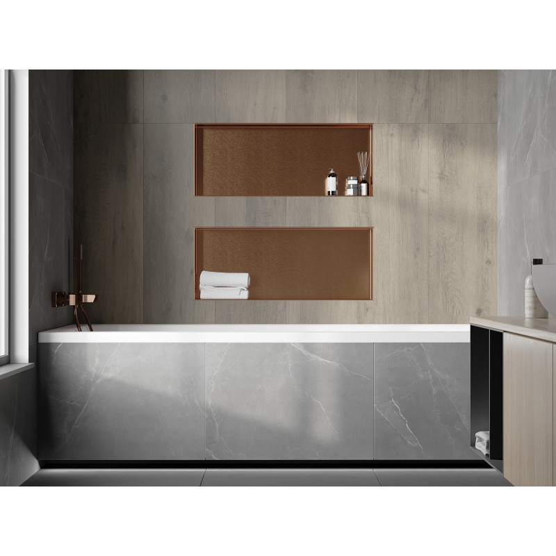Mexen X-Wall-NR нишева полица без фланец 75 x 30 см, четкана мед - 19C1753010