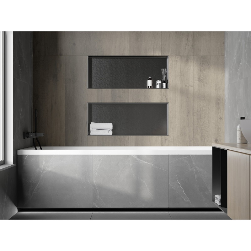 Mexen X-Wall-NR нишева полица без яка 75 x 30 см, четкано сиво - 19E1753010