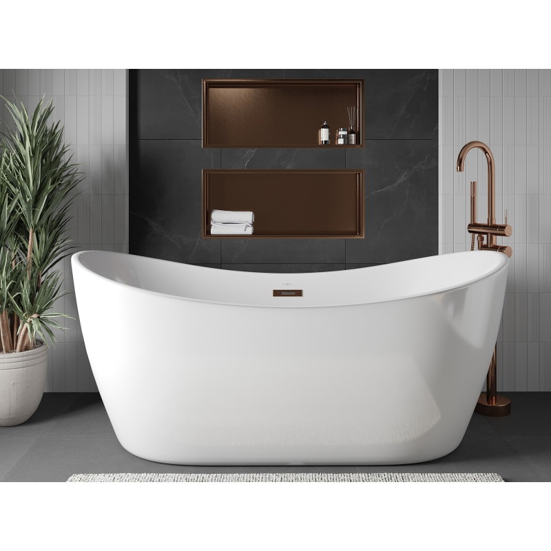 Mexen X-Wall-R вградена полица с яка 75 x 30 см, четкана мед - 19C0753010