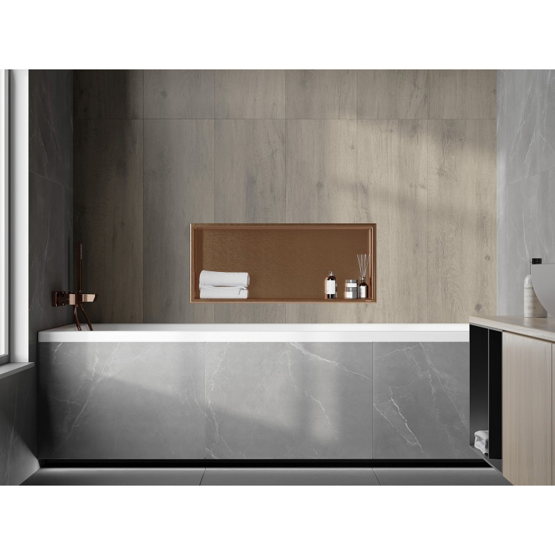 Mexen X-Wall-R вградена полица с яка 75 x 30 см, четкана мед - 19C0753010